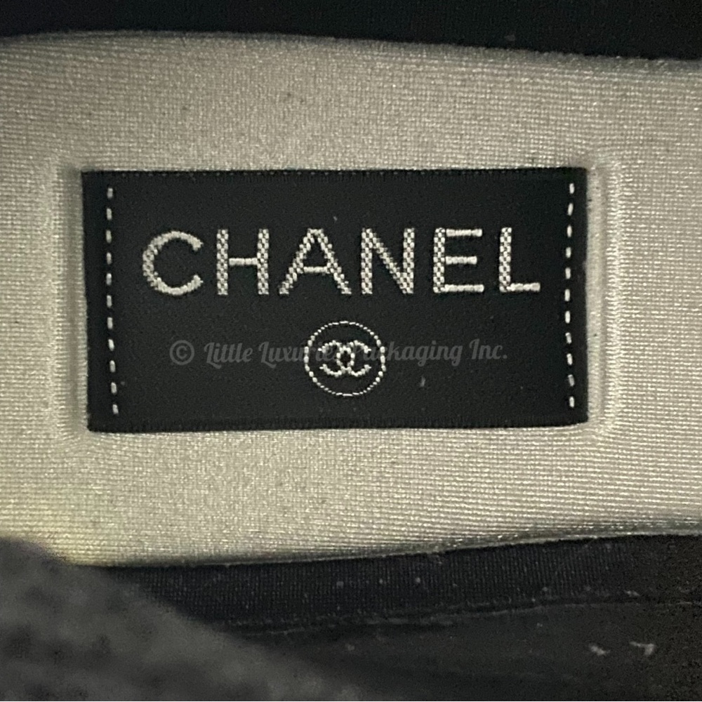 Authentic Chanel Women's Black/Black Knit Fabric Suede Calfskin CC Logo Sneakers - Picture 10 of 14
